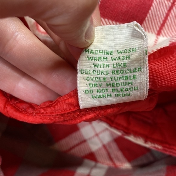 Vintage Outdoor Exchange Red Plaid Quilt Lined Button Up Shirt Medium - Picture 5 of 9